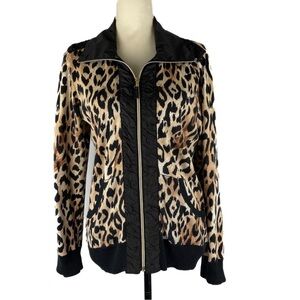 ZENERGY by Chicos animal print zip up jacket size M